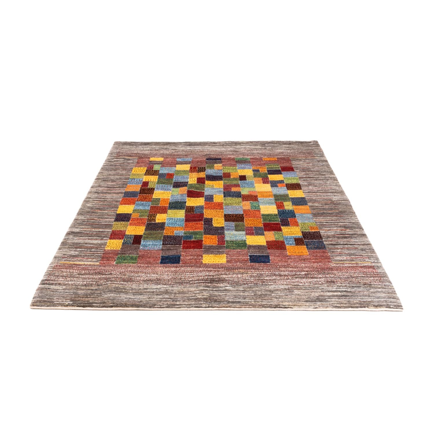 Tapis Gabbeh - Loribaft Persan - 210 x 153 cm - gris