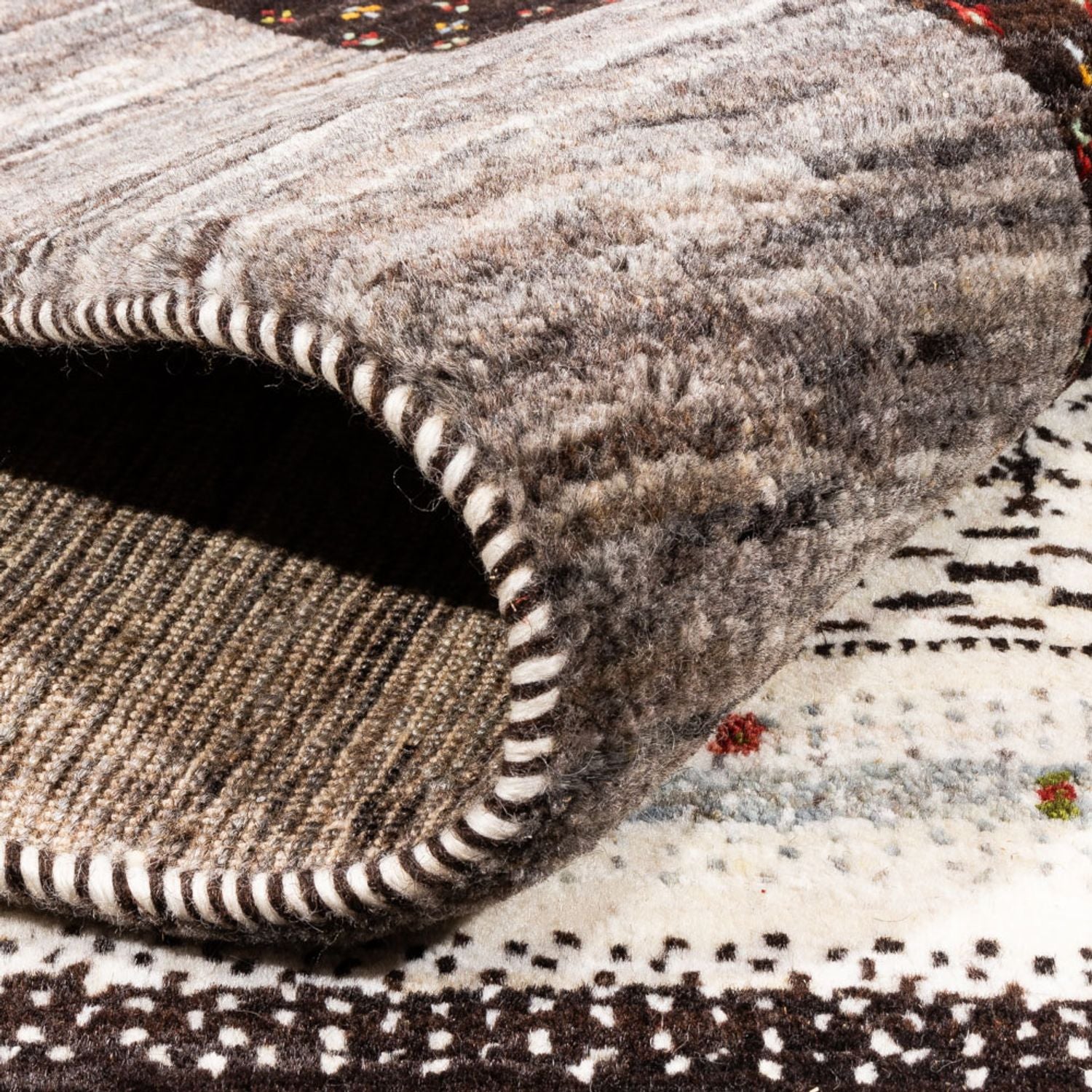 Tapis Gabbeh - Loribaft Persan - Royal - 208 x 152 cm - naturel