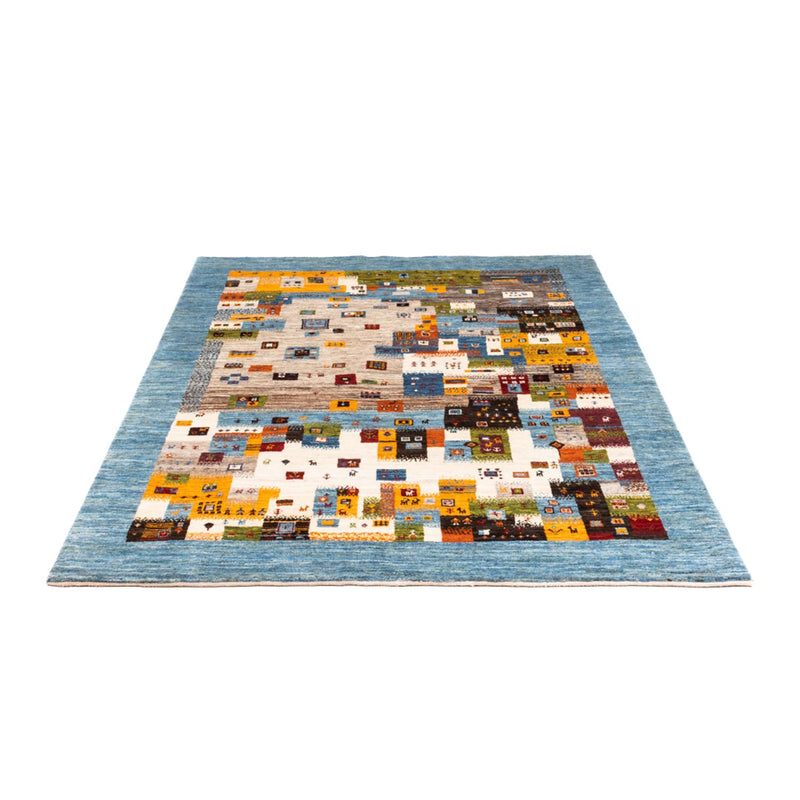 Gabbeh Teppich - Loribaft Perser - Royal - 201 x 150 cm - blau