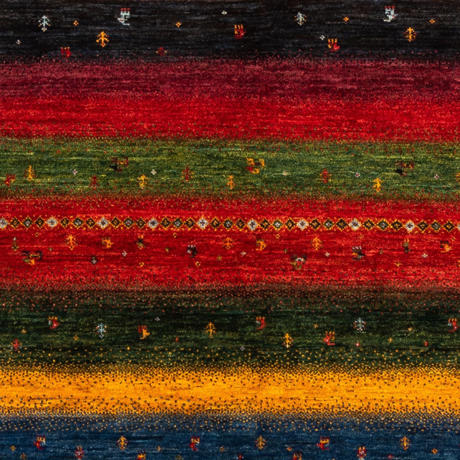 Gabbeh Teppich - Loribaft Perser - Royal - 210 x 148 cm - mehrfarbig