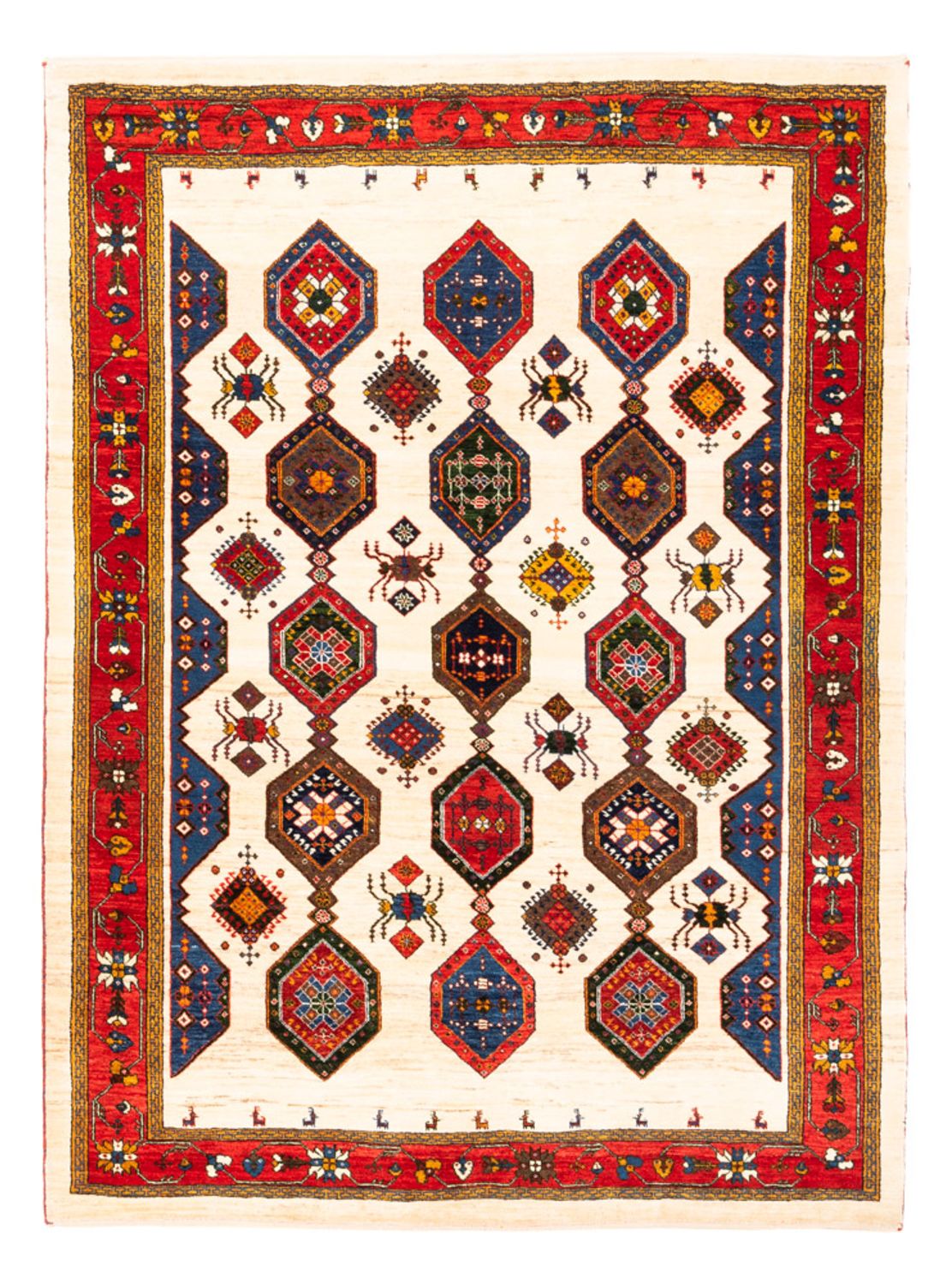 Gabbeh Teppich - Perser - 205 x 153 cm - mehrfarbig