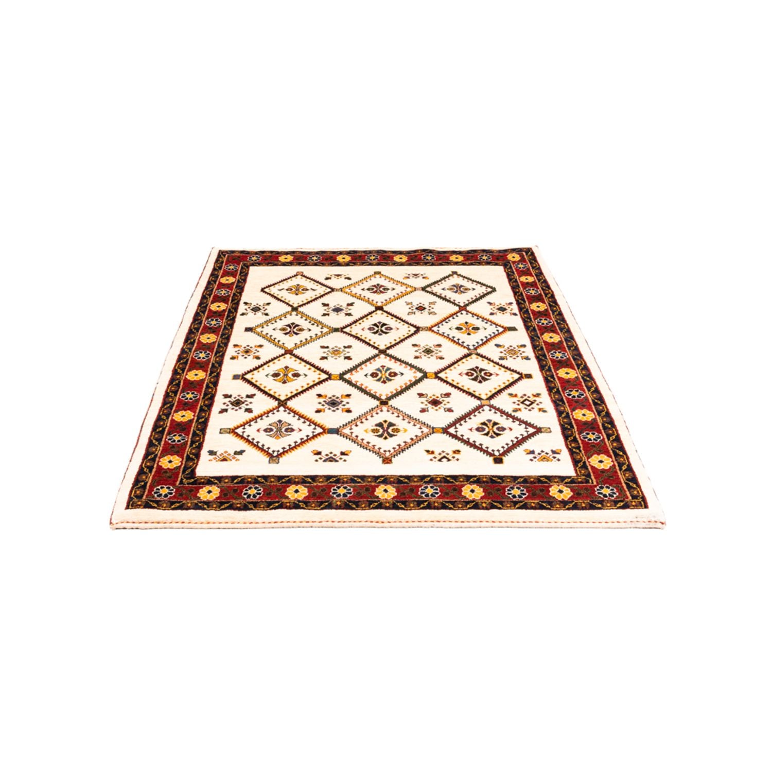 Tapis Gabbeh - Persan - 155 x 114 cm - crème