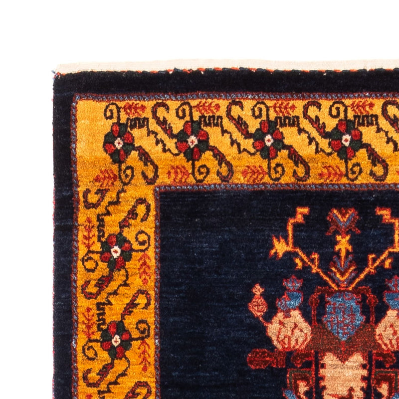 Tapis de couloir Tapis Gabbeh - Persan - 253 x 84 cm - bleu foncé