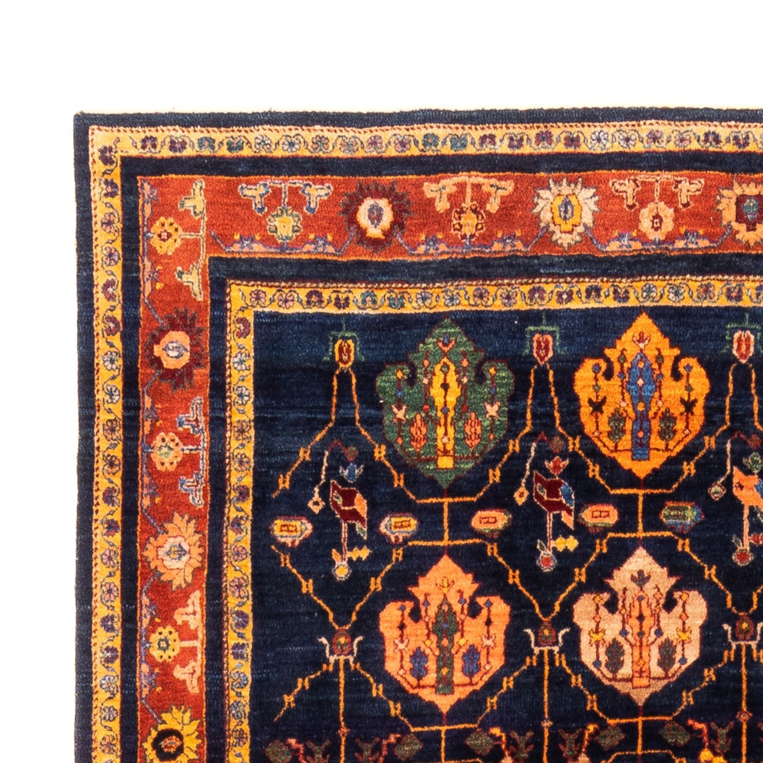 Tapis Gabbeh - Persan - 257 x 185 cm - bleu foncé