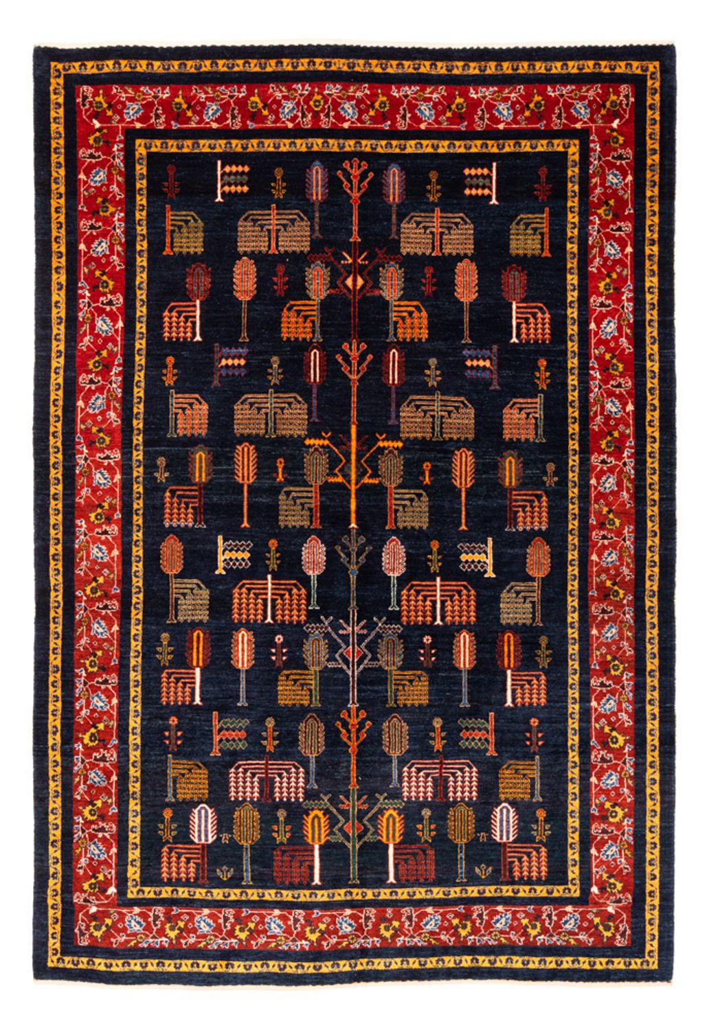 Gabbeh Teppich - Perser - 240 x 170 cm - dunkelblau