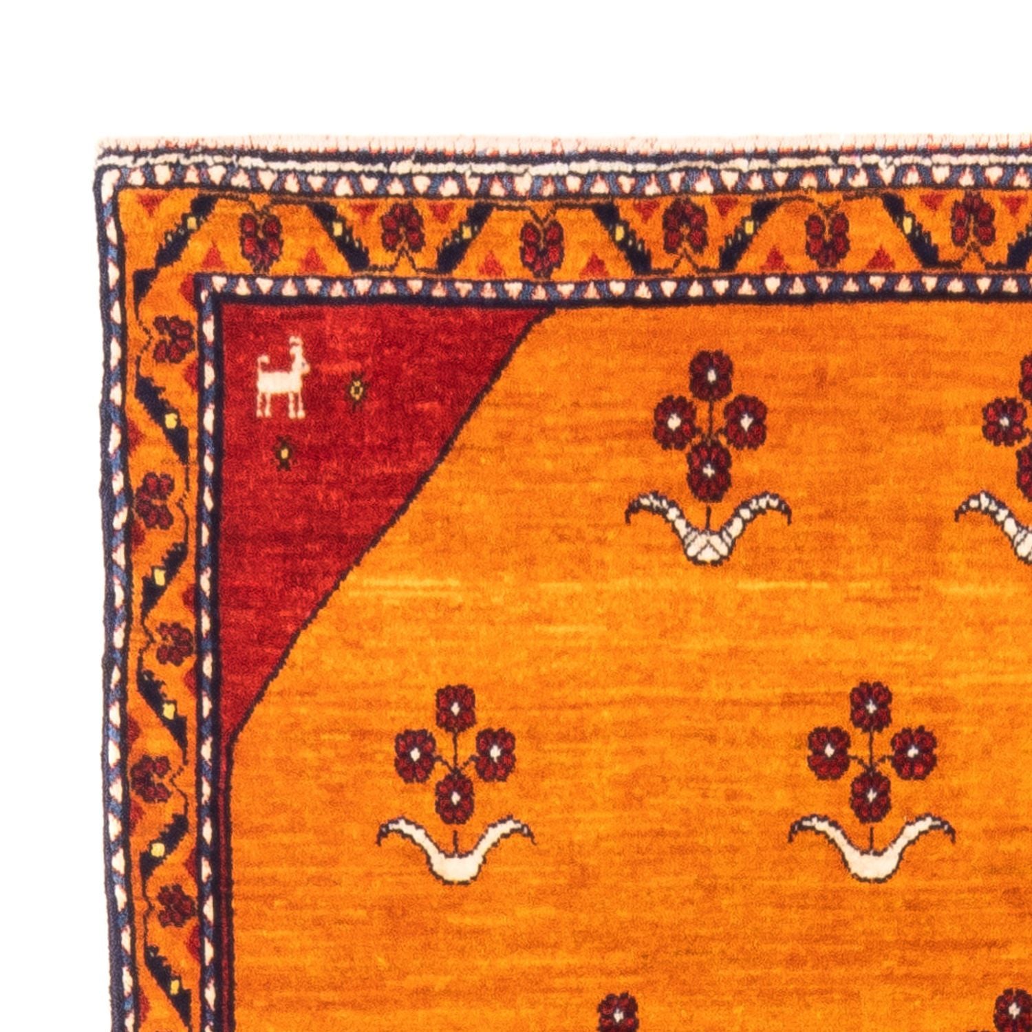 Tapis Gabbeh - Persan - 155 x 104 cm - or
