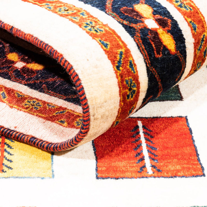 Tapis Gabbeh - Persan - 207 x 157 cm - multicolore