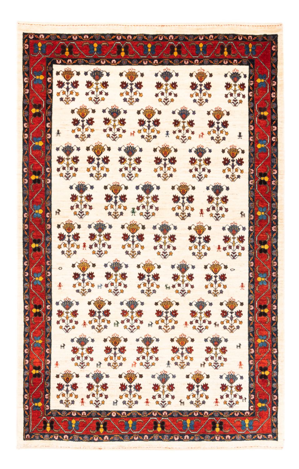 Gabbeh Teppich - Perser - 194 x 127 cm - creme