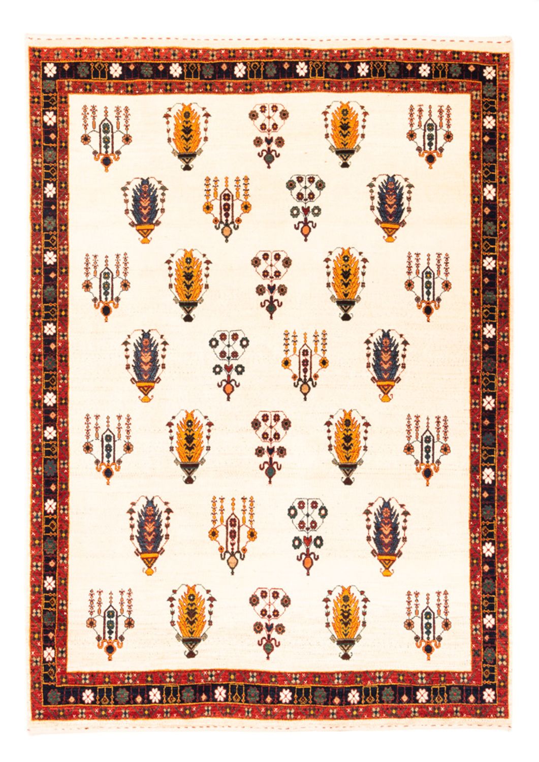 Gabbeh Teppich - Perser - 215 x 152 cm - creme