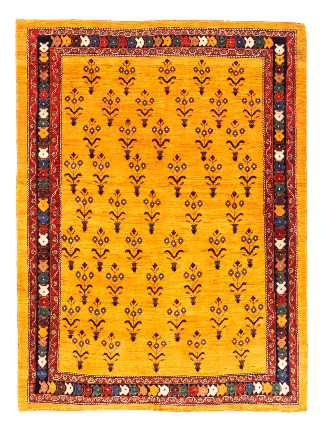 Gabbeh Teppich - Perser - 198 x 149 cm - gold