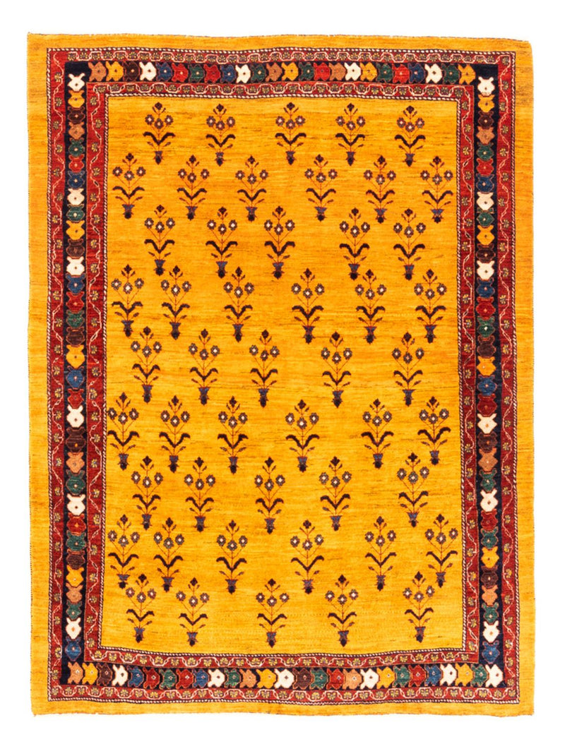 Gabbeh Teppich - Perser - 198 x 149 cm - gold