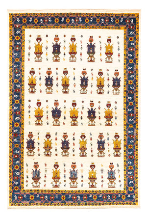 Gabbeh Teppich - Perser - 221 x 154 cm - creme