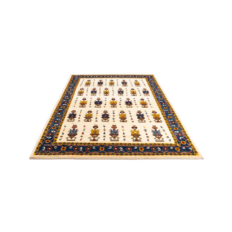 Gabbeh Teppich - Perser - 221 x 154 cm - creme