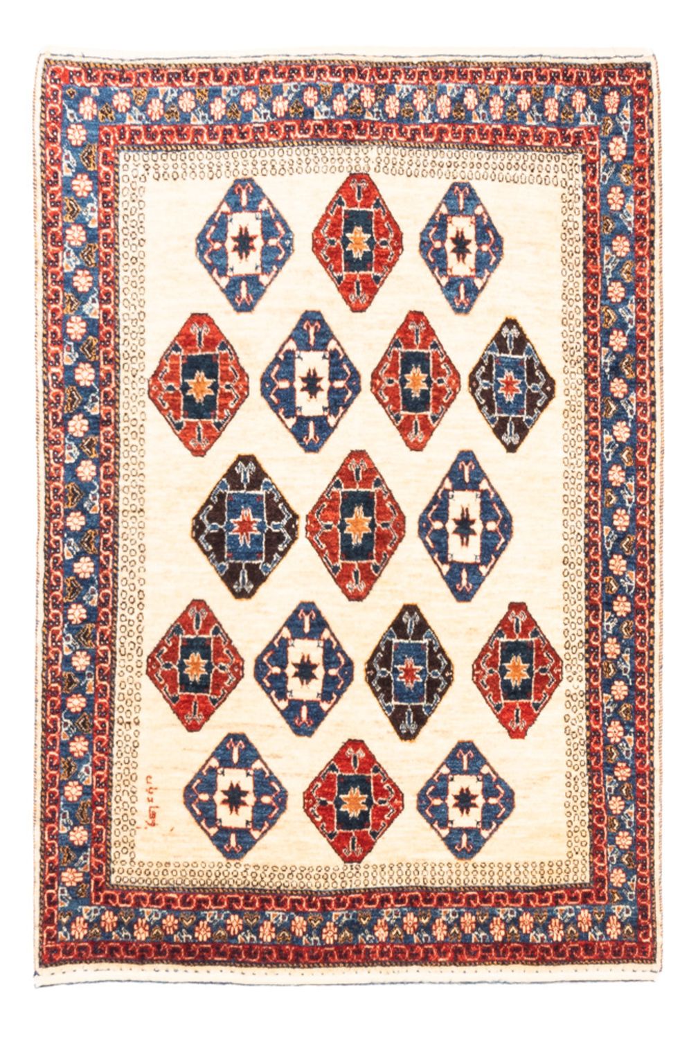Gabbeh Teppich - Perser - 153 x 100 cm - creme