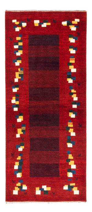 Tapis de couloir Tapis Gabbeh - Persan - 200 x 85 cm - rouge