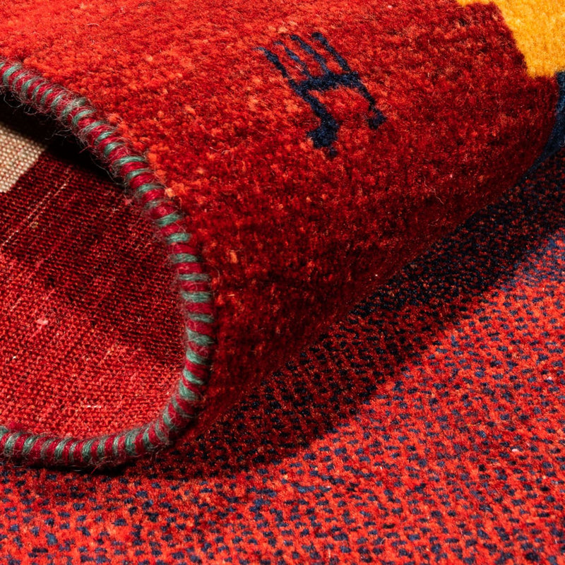 Tapis de couloir Tapis Gabbeh - Persan - 200 x 85 cm - rouge