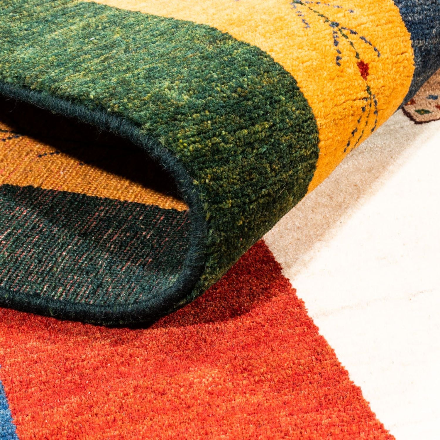 Tapis Gabbeh - Persan - 243 x 174 cm - crème