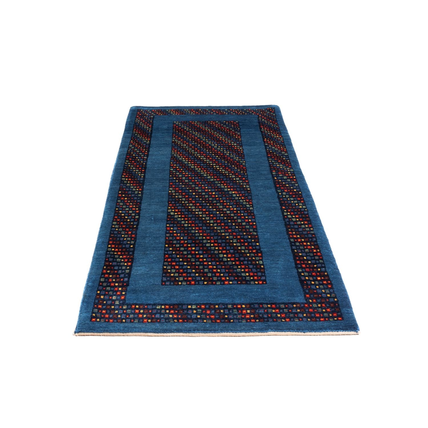 Tapis de couloir Tapis Gabbeh - Persan - 196 x 82 cm - bleu