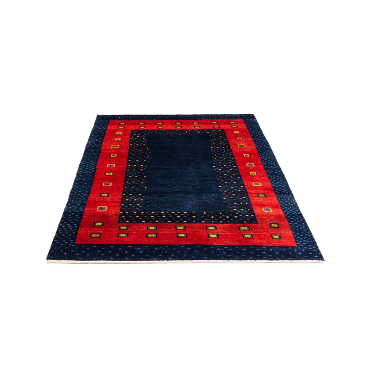 Gabbeh Teppich - Perser - 176 x 123 cm - dunkelblau