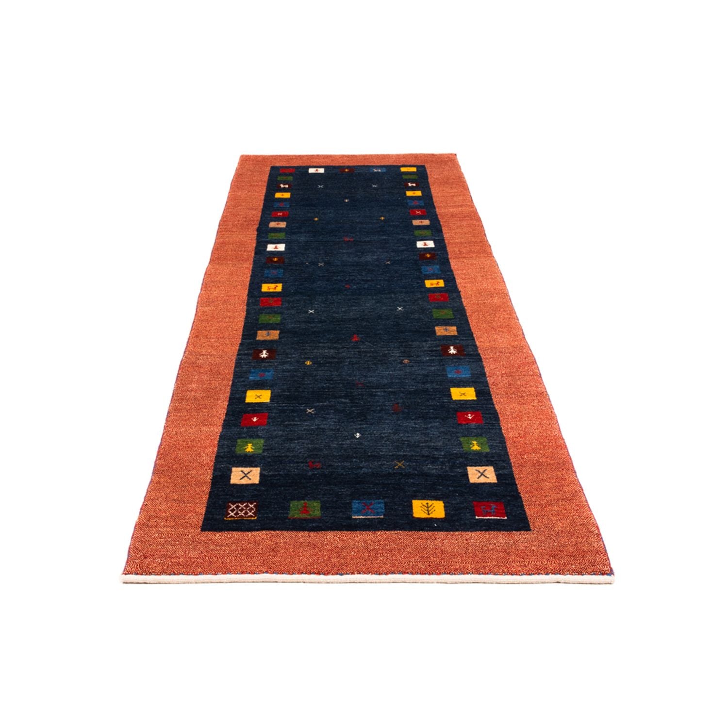 Läufer Gabbeh - Perser - 236 x 85 cm - dunkelblau