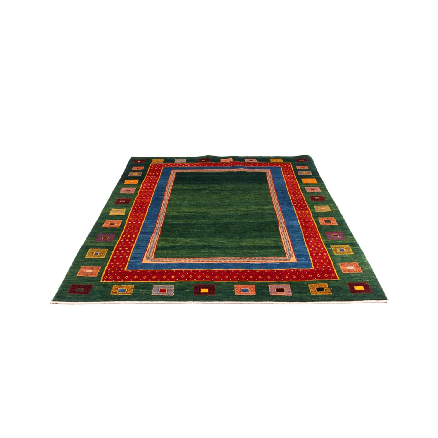 Gabbeh Teppich - Perser - 195 x 150 cm - grün