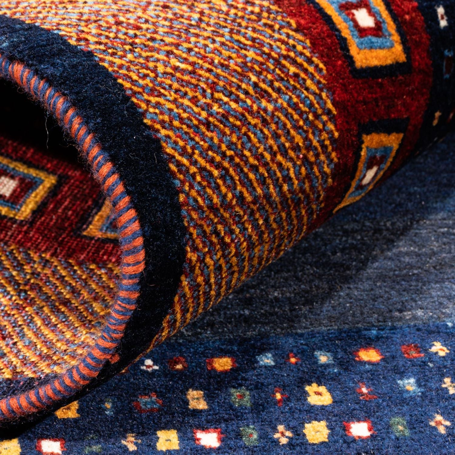 Tapis Gabbeh - Persan - 150 x 100 cm - bleu