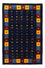 Tapis Gabbeh - Persan - 152 x 102 cm - bleu foncé