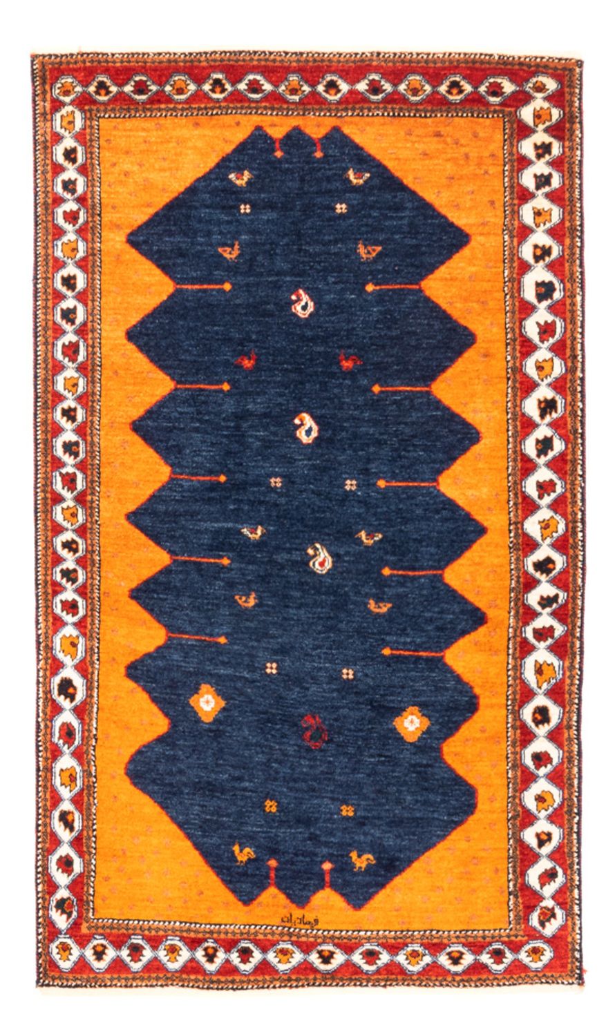 Tapis Gabbeh - Persan - 164 x 103 cm - bleu foncé