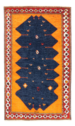 Tapis Gabbeh - Persan - 164 x 103 cm - bleu foncé
