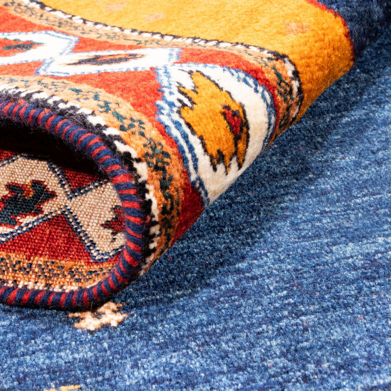 Tapis Gabbeh - Persan - 164 x 103 cm - bleu foncé