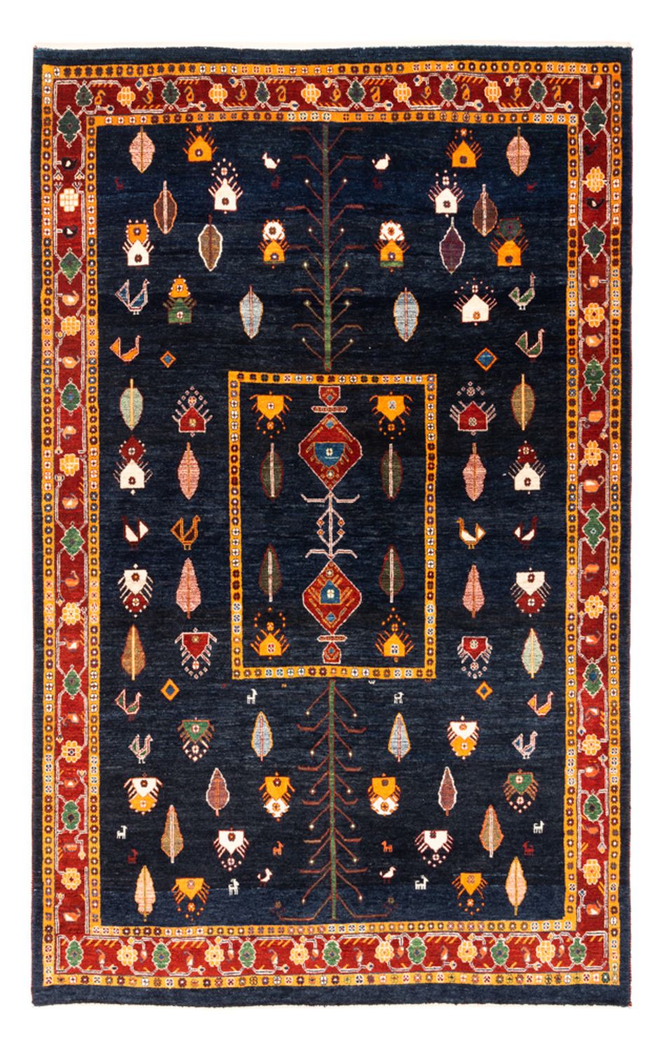 Gabbeh Teppich - Perser - 235 x 150 cm - dunkelblau