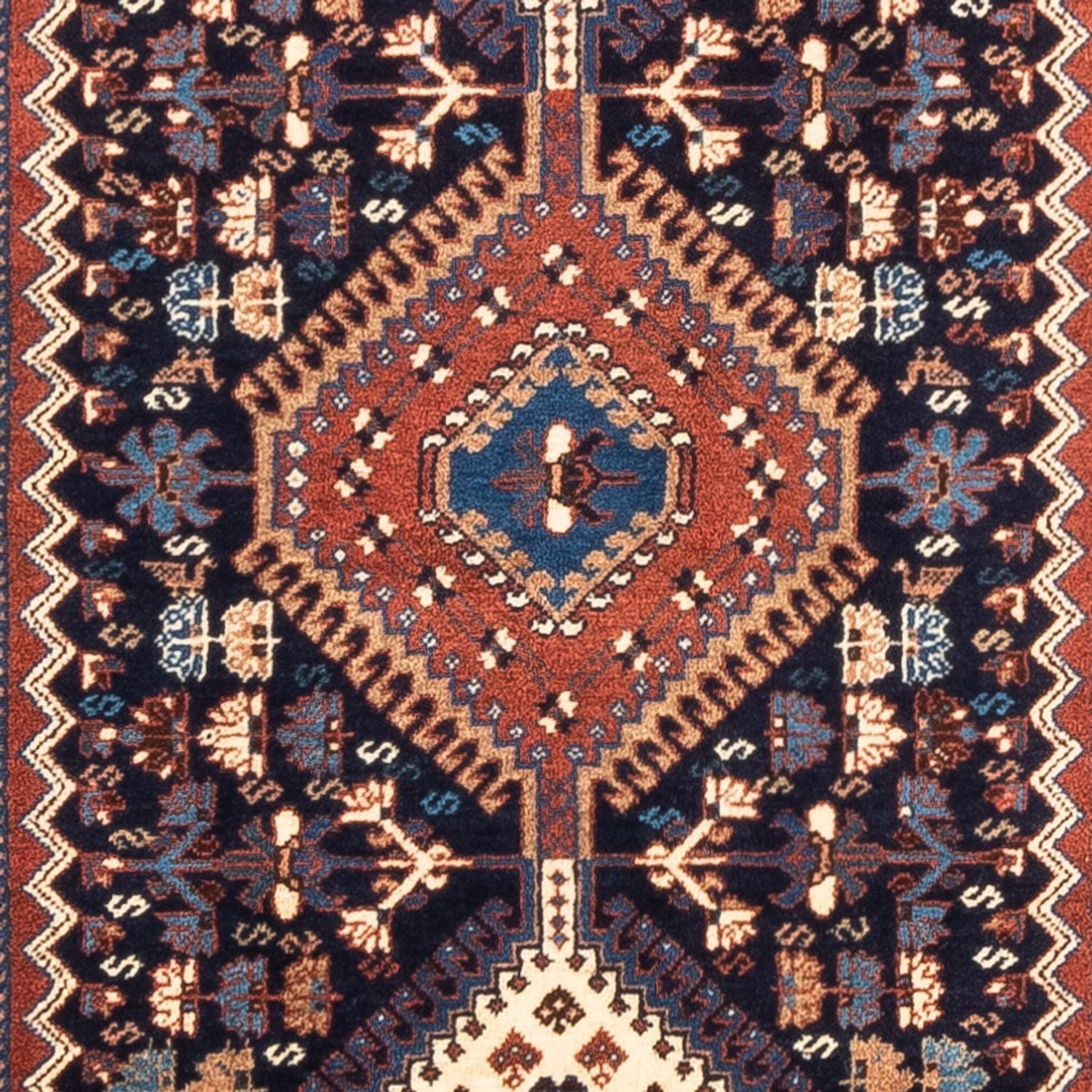 Tapis de couloir Tapis persan - Nomadic - 290 x 80 cm - bleu foncé