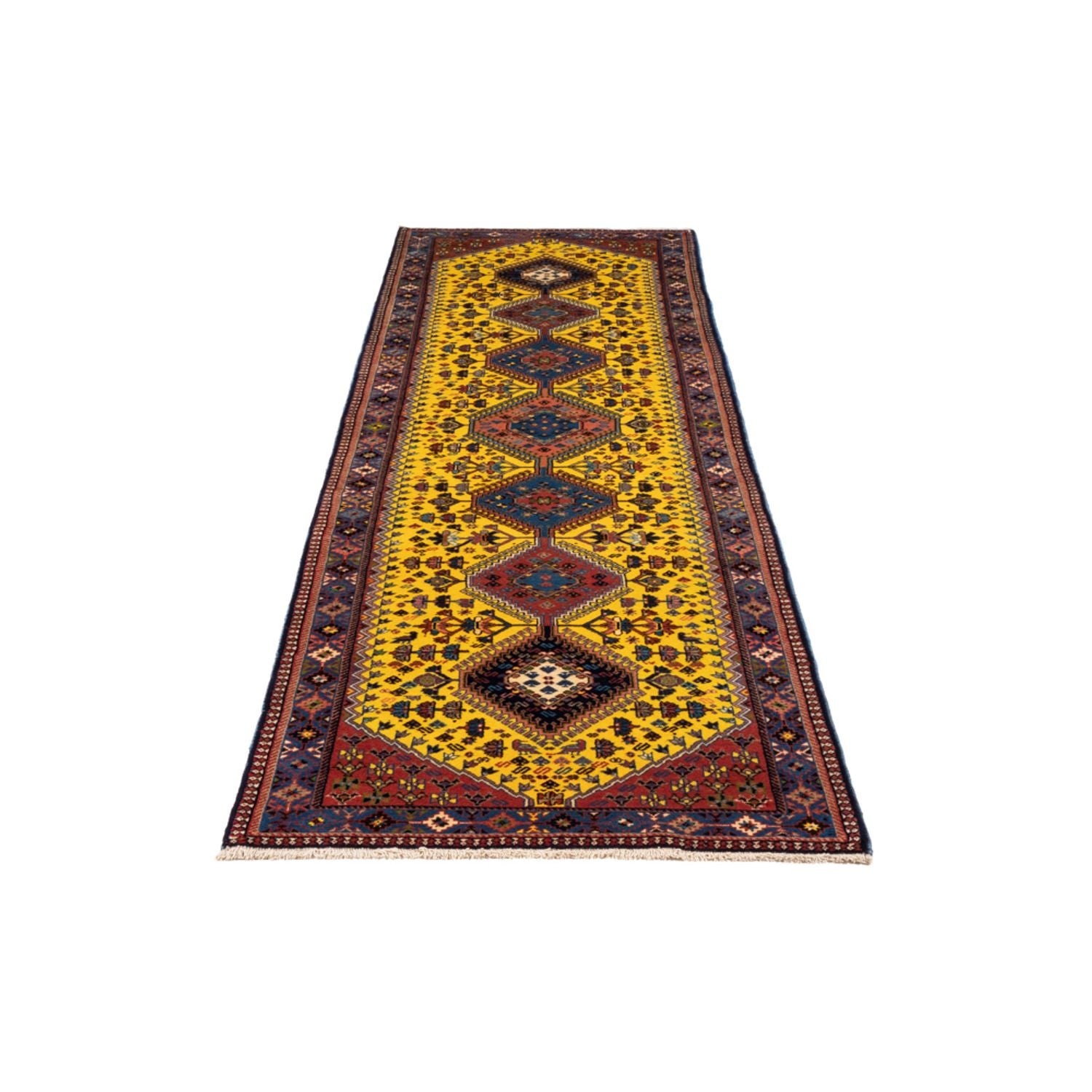 Tapis de couloir Tapis persan - Nomadic - 287 x 80 cm - jaune
