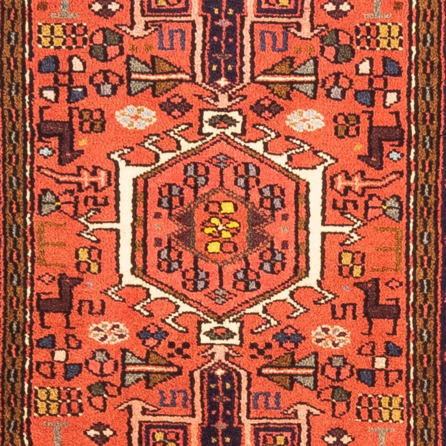 Tapis de couloir Tapis persan - Nomadic - 277 x 70 cm - rouge
