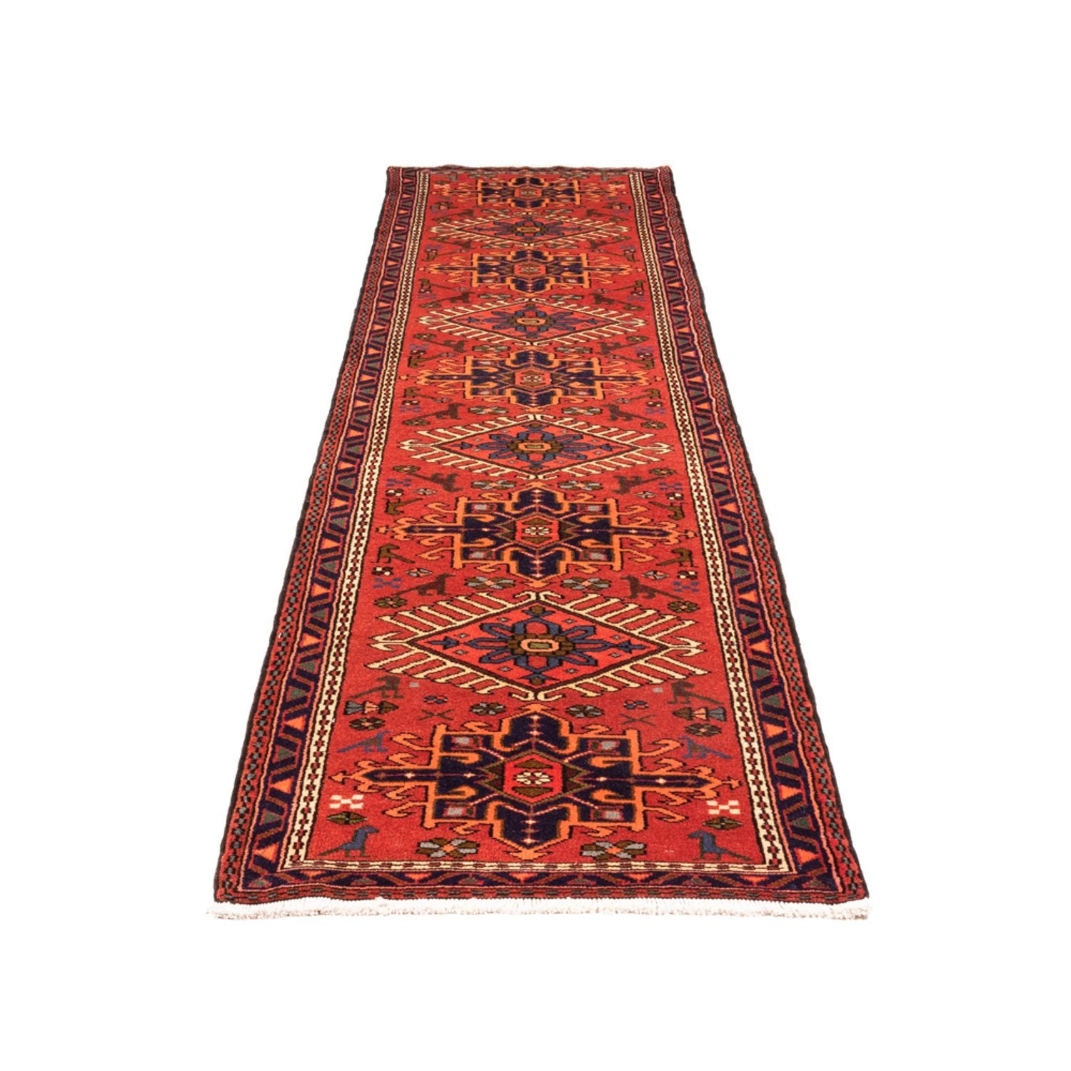 Tapis de couloir Tapis persan - Nomadic - 294 x 70 cm - rouge