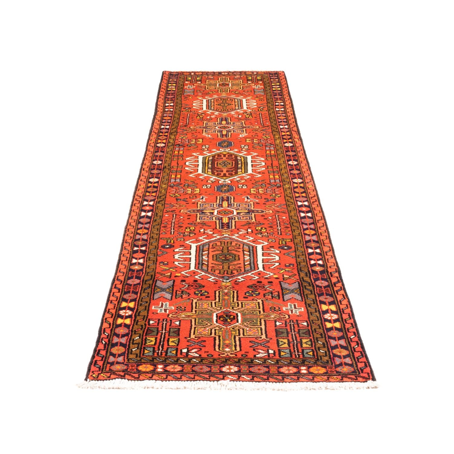 Tapis de couloir Tapis persan - Nomadic - 275 x 72 cm - rouge