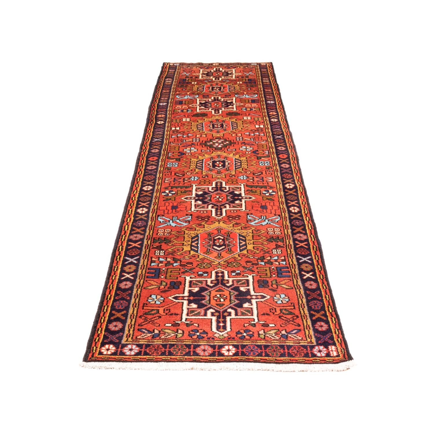 Tapis de couloir Tapis persan - Nomadic - 294 x 87 cm - rouge