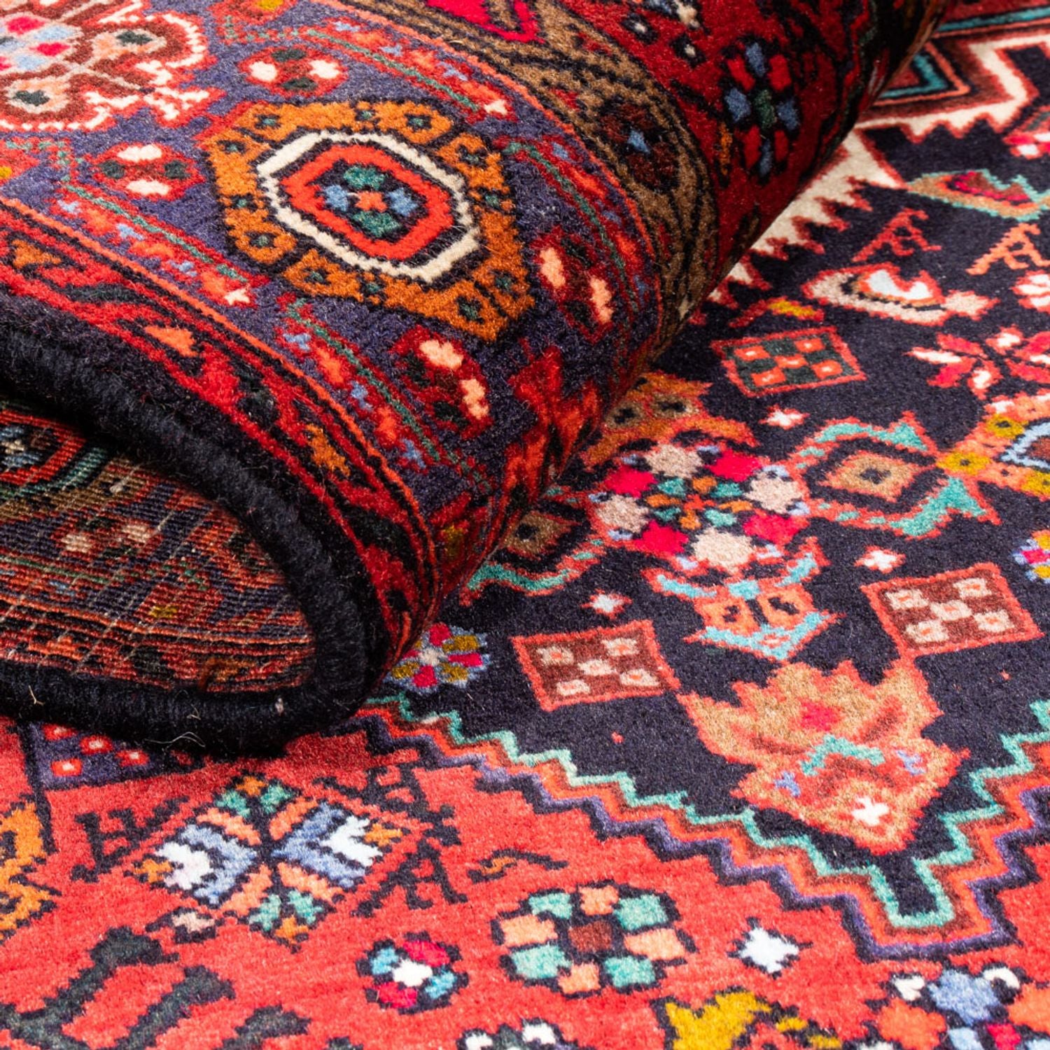 Tapis persan - Nomadic - 159 x 110 cm - rouge