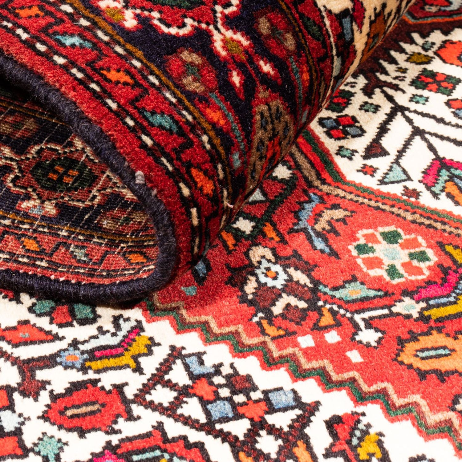 Tapis persan - Nomadic - 156 x 108 cm - rouge