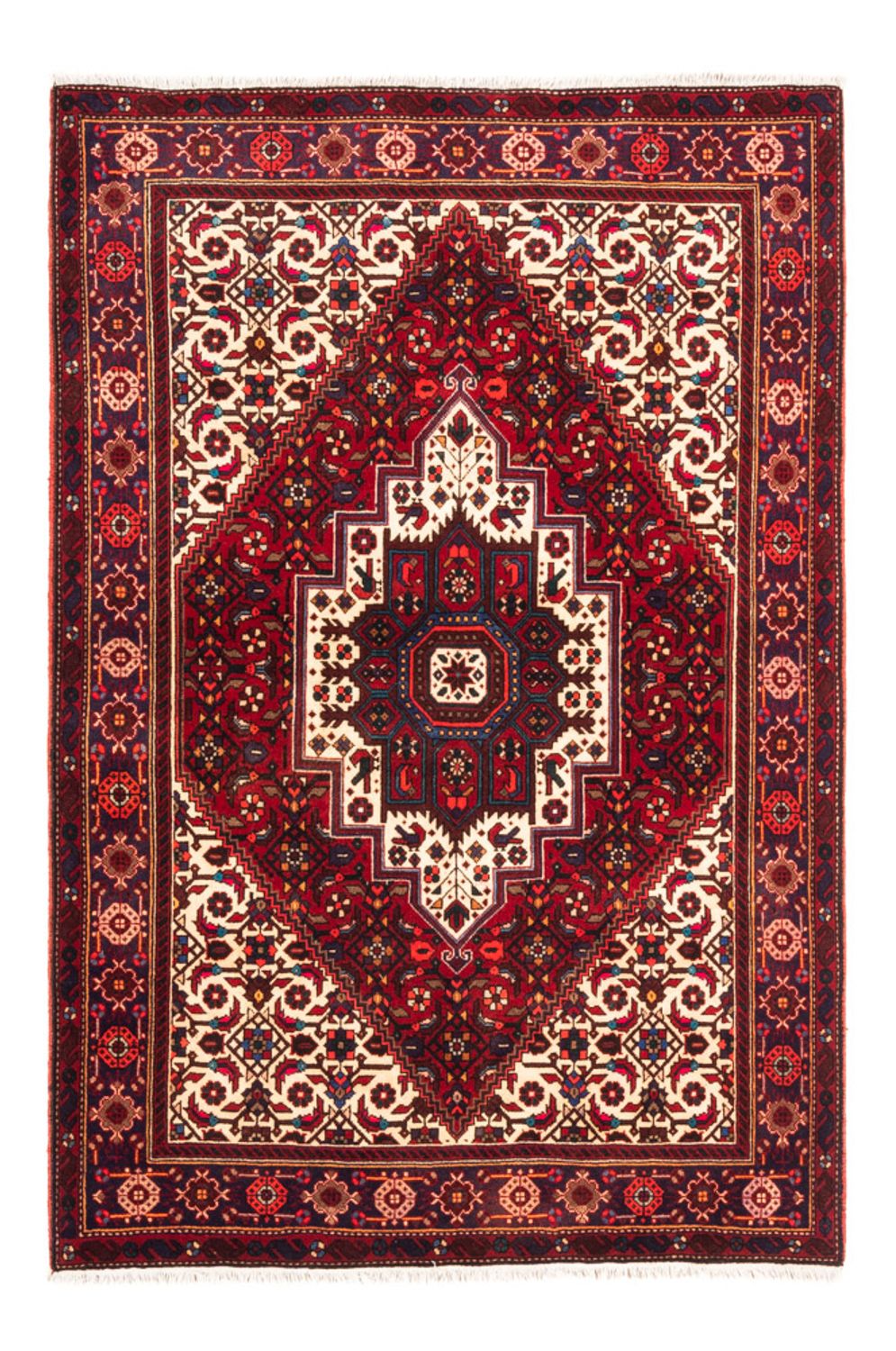 Tapis persan - Nomadic - 146 x 102 cm - rouge