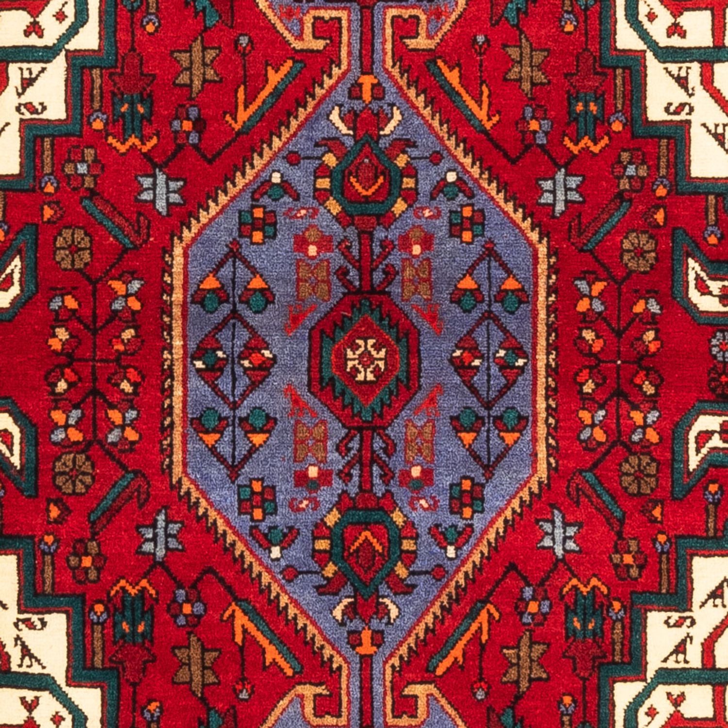 Tapis persan - Nomadic - 148 x 107 cm - rouge