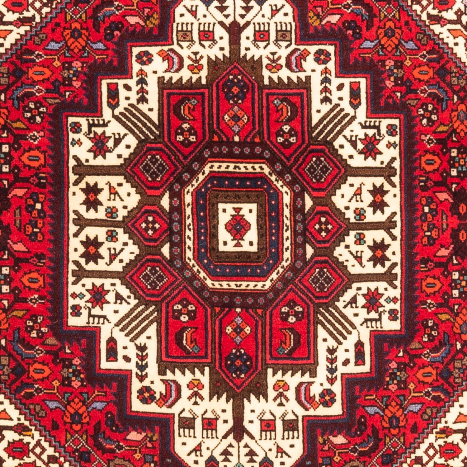 Tapis persan - Nomadic - 142 x 102 cm - rouge