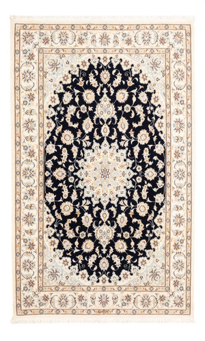 Tapis persan - Nain - Premium - 183 x 119 cm - bleu foncé