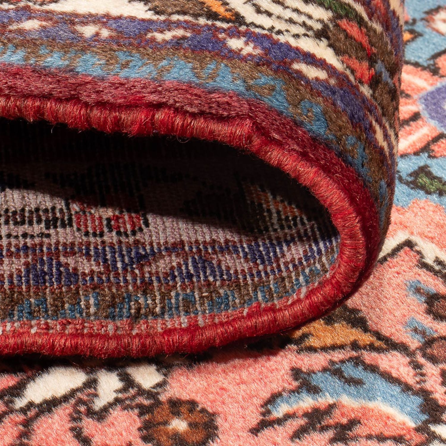 Tapis de couloir Tapis persan - Nomadic - 385 x 77 cm - rouge