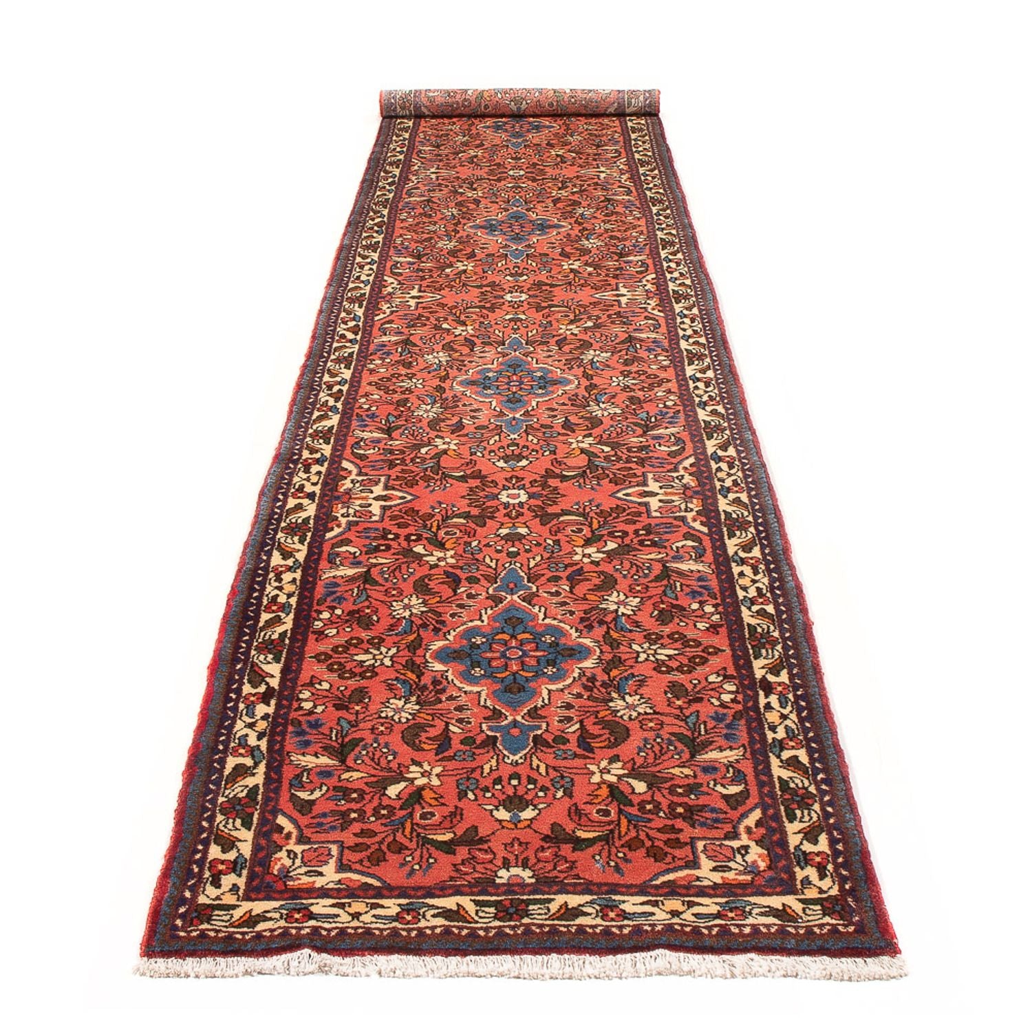 Tapis de couloir Tapis persan - Nomadic - 385 x 77 cm - rouge
