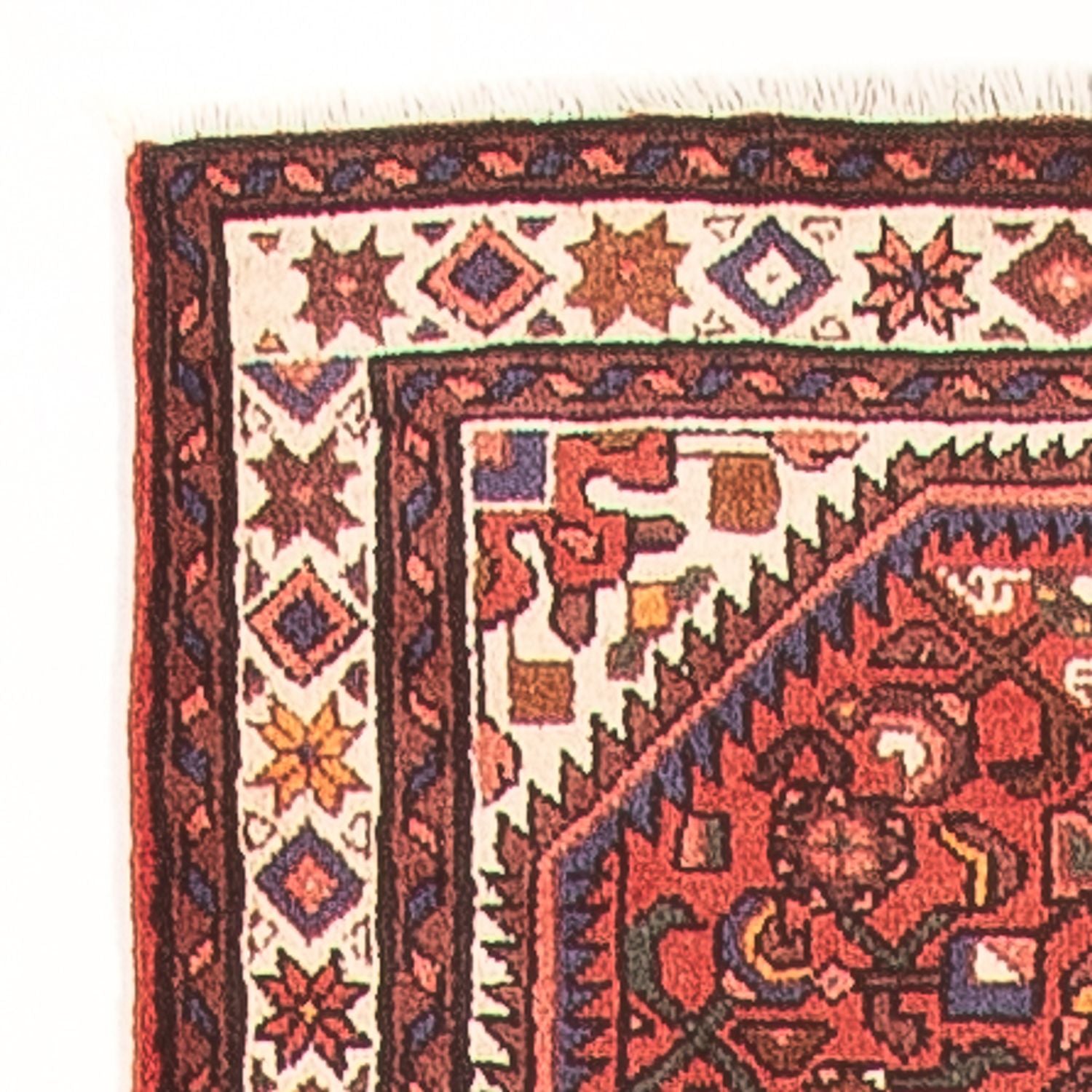 Tapis de couloir Tapis persan - Nomadic - 382 x 75 cm - rouge