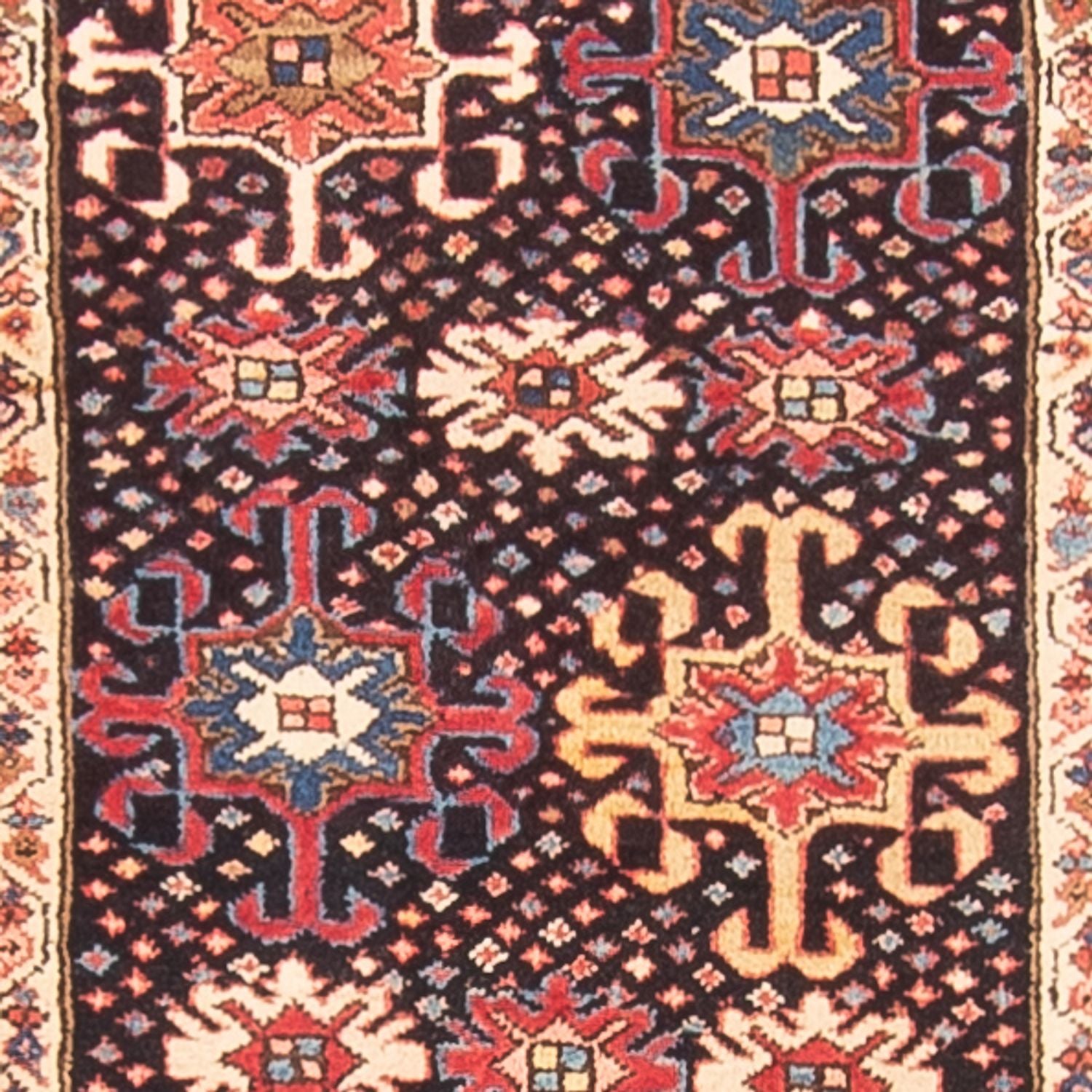 Tapis de couloir Tapis persan - Nomadic - 382 x 107 cm - bleu foncé