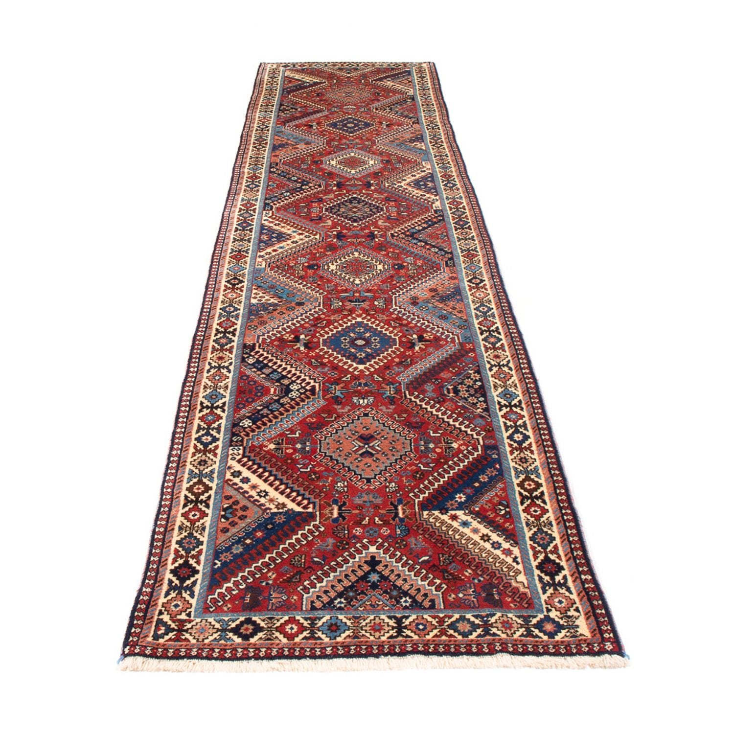 Tapis de couloir Tapis persan - Nomadic - 387 x 80 cm - rouge