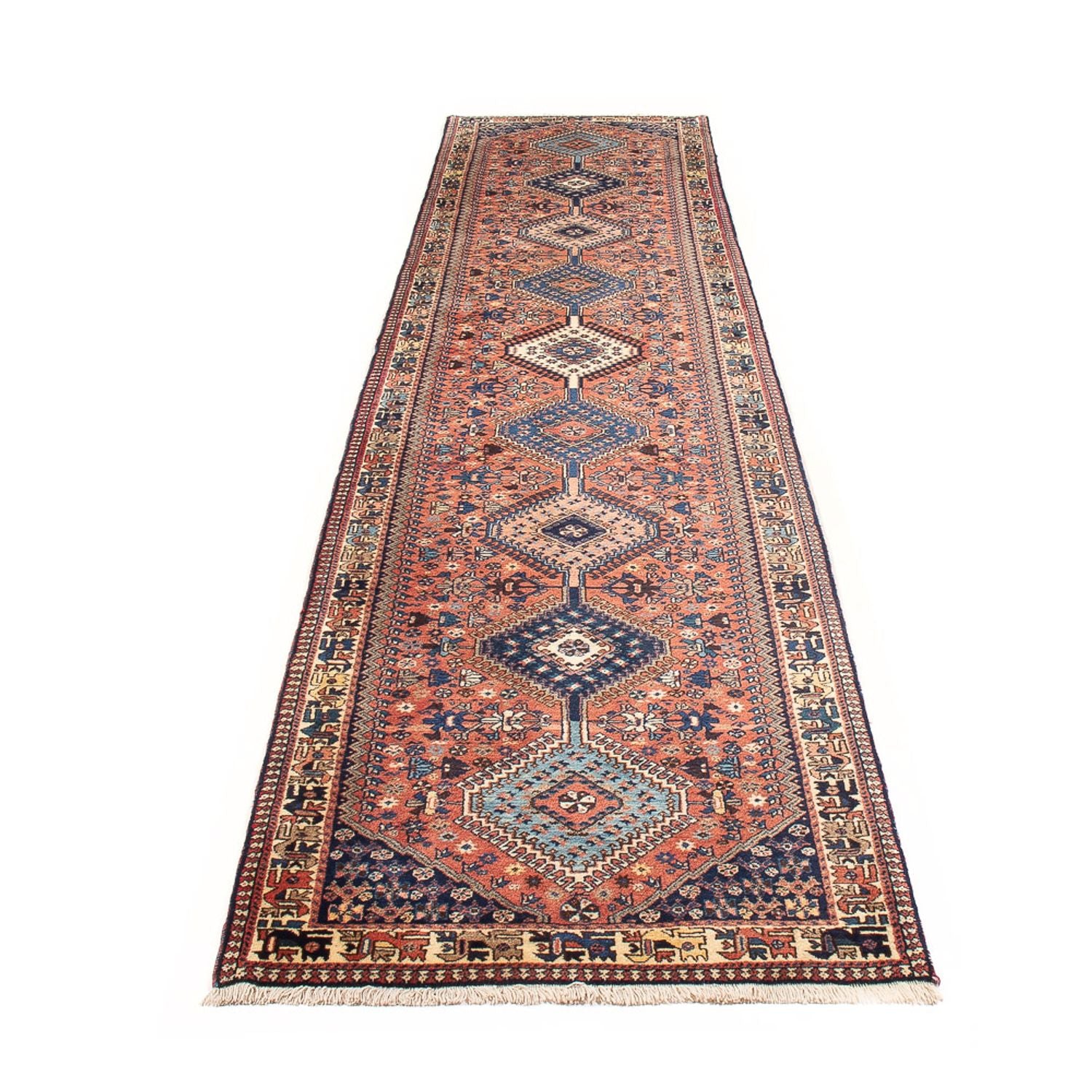 Tapis de couloir Tapis persan - Nomadic - 383 x 80 cm - rouge