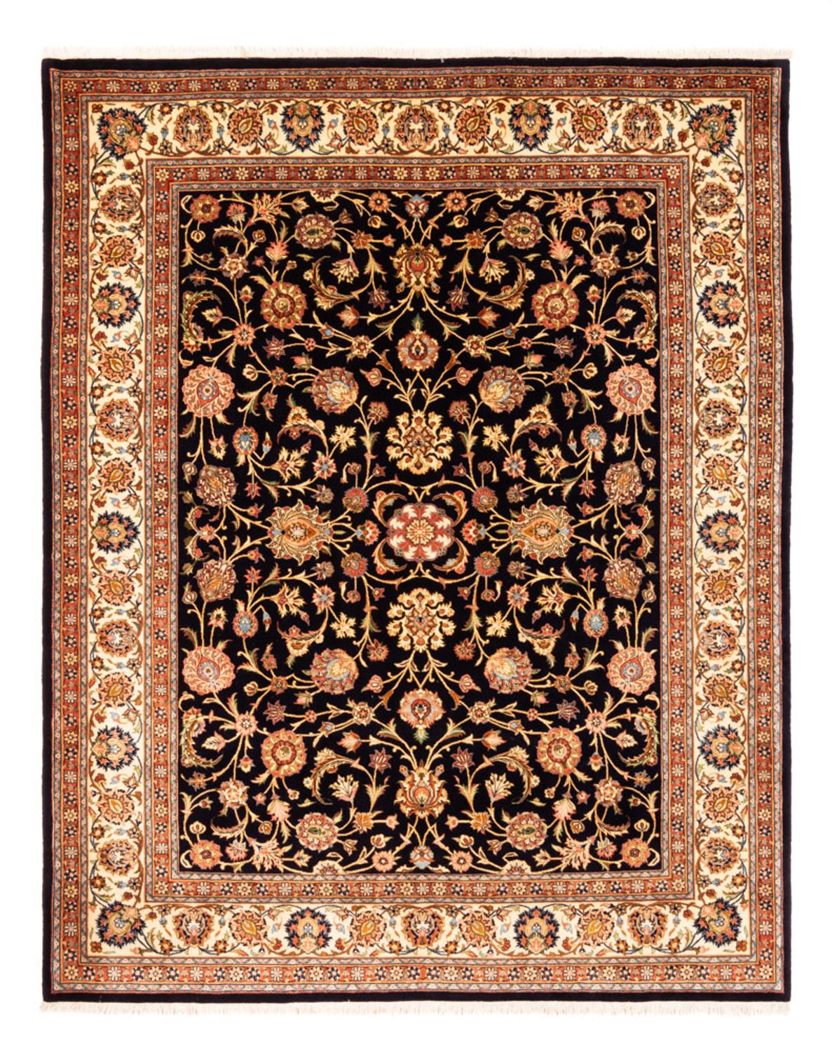 Tapis persan - Classique - 273 x 215 cm - bleu foncé